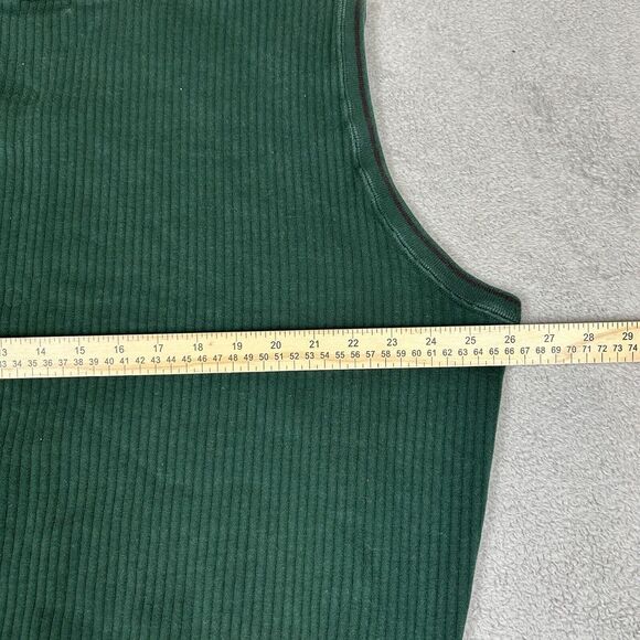 VNTG 90's Polo Ralph Lauren Sweater Vest Men's Large Golf Polo Crest Green Knit - Picture 8 of 10